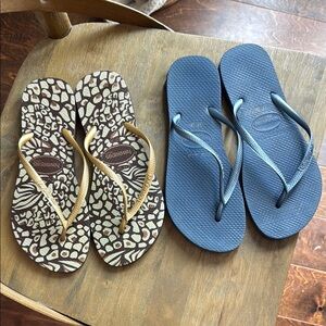 Havaianas - two pairs size 8.5.